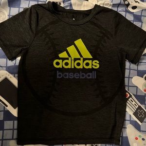 Boy grayish black shirt